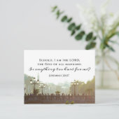 エレミヤ32:27わたしに懸命は何か。 ポストカード (スタンド正面)