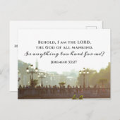 エレミヤ32:27わたしに懸命は何か。 ポストカード (正面/裏面)