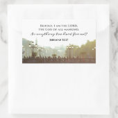 エレミヤ32:27わたしに懸命は何か。 長方形シール (バッグ)