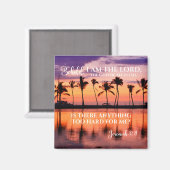 エレミヤ32:27 – 私は主のビーチ夕日 マグネット (正面/裏面)