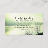 エレミヤ33:3わたしに呼びかけ、わたしはあなたに答える 名刺 (正面)