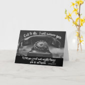 エレミヤ33:3わたしを呼ぶ聖書よ、わたしはあなたに答える カード (黄色い花)