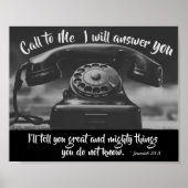 エレミヤ33:3わたしを呼ぶ聖書よ、わたしはあなたに答える ポスター (正面)