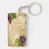 エレミヤ33:3キリスト教の聖書聖句 キーホルダー (裏面)