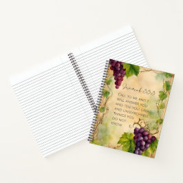 エレミヤ33:3キリスト教の聖書聖句 ノートブック