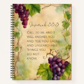 エレミヤ33:3キリスト教の聖書聖句 ノートブック (正面)