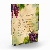 エレミヤ33:3キリスト教の聖書聖句 フォトブロック (左)