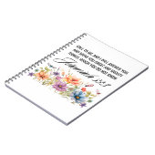 エレミヤ33:3私に呼び出す野生の花聖なる書物、 経典 ノートブック (左側)