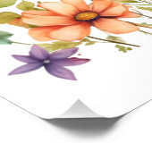 エレミヤ33:3私に呼び出す野生の花聖なる書物、 経典 ポスター (コーナー)