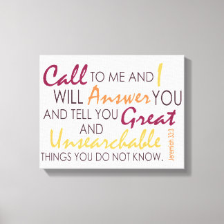 エレミヤ33:3 キャンバスプリント