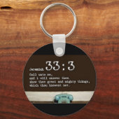 エレミヤ33:3 キーホルダー (正面)