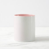 エレミヤ33:3、セラミックマグカップにピンクのバラと マグカップ (中央)