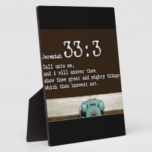 エレミヤ33:3 フォトプラーク (側面)