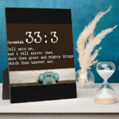 エレミヤ33:3 フォトプラーク (側面)