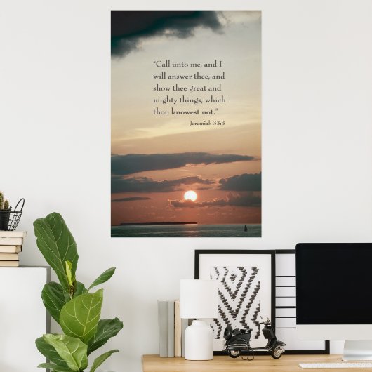 エレミヤ33:3 ポスター (ホームオフィス)