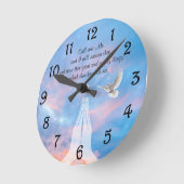 エレミヤ33:3 ラウンド壁時計 (傾斜)