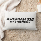 エレミヤ33:3 – 私の強さ。 ランバークッション (ブランケット)