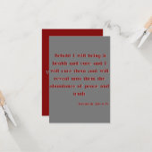 エレミヤ33:6 KJV聖書聖なる書物、 経典挨拶 カード (正面/裏面インサイチュ)