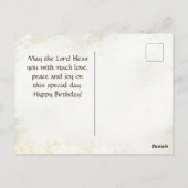 エレミヤ 17:7 祝福された人 誕生日 ポストカード (裏面)