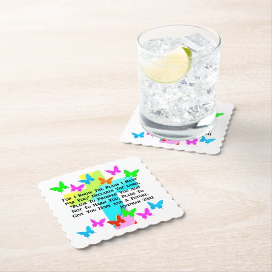 エレミ感動的ヤ29:11クリスチャン ペーパーコースター (インサイチュ)