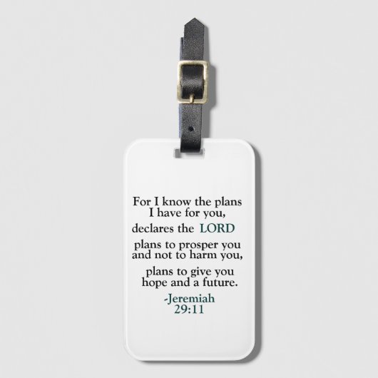 エレミ感動的ヤ29:11 ラゲッジタグ (正面縦)