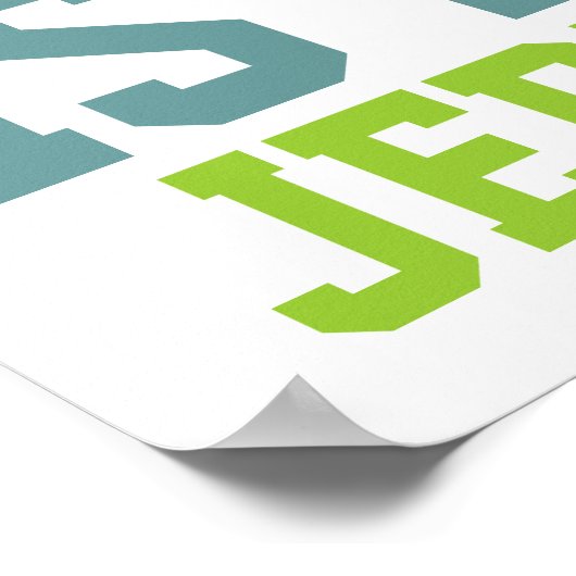 エレミ賛美ヤ17:7は聖書の聖句である ポスター (角)