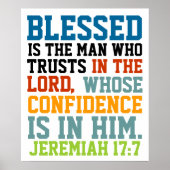 エレミ賛美ヤ17:7は聖書の聖句である ポスター (正面)