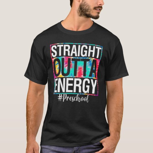 エレメンタリーストレートアウトタエネルギー先生ライフタイ Tシャツ (正面)