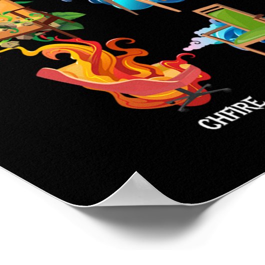 エレメンタルチェアファイアアース ポスター (角)