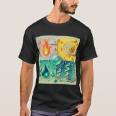 エレメンタルバランス抽象デザイン 2026 Tシャツ (正面)