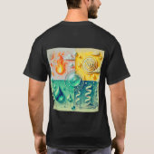 エレメンタルバランス抽象デザイン 2026 Tシャツ (裏面)