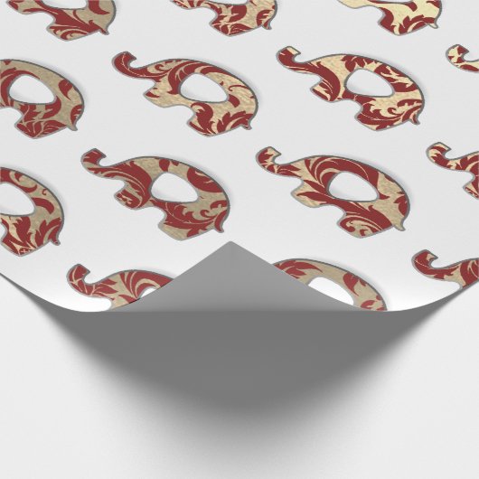 エレメンツラックスオリエンタルブルゴーンドシャンパイニュ金ゴールドVIP ラッピングペーパー (角)