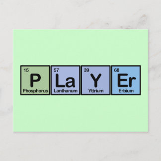 エレメントから作られたプレーヤー ポストカード