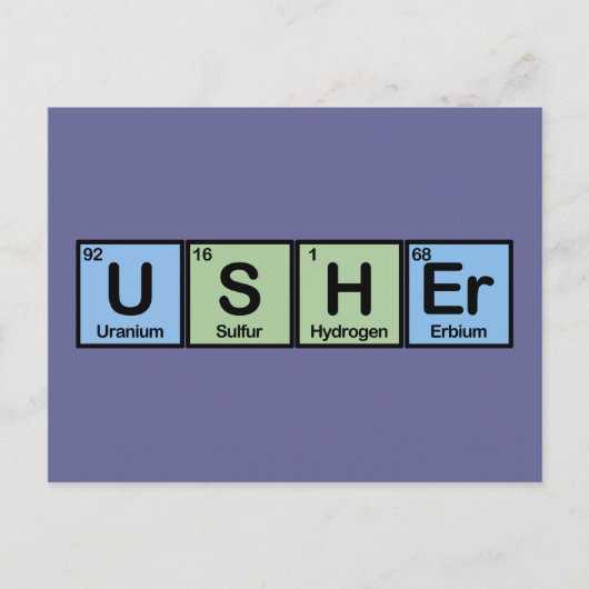 エレメントで作成したアッシャー ポストカード (正面)