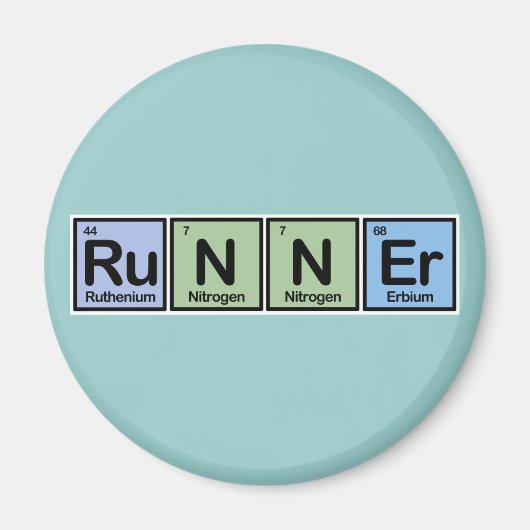 エレメントで作成したランナー マグネット (正面)