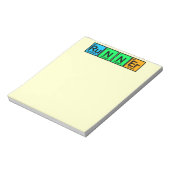 エレメントで構成されたランナー ノートパッド (回転)