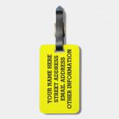 エレメントで構成されたランナー ラゲッジタグ (裏面縦)