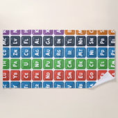 エレメントの周期表3 ビーチタオル (正面)