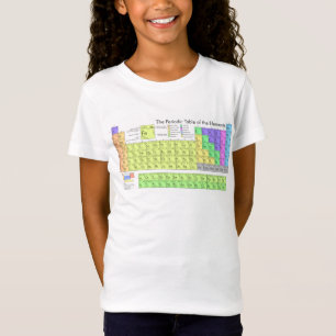 エレメントの定期的な表カラフル女子のTシャツ Tシャツ