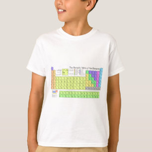 エレメントの定期的な表カラフル少年のTシャツ Tシャツ