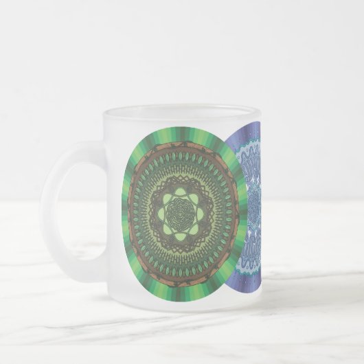 エレメントの曼荼羅マグ フロストグラスマグカップ (左)