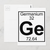 エレメント032 - Ge – ゲルマニウム(フル) ポストカード (正面/裏面)
