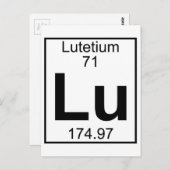 エレメント071 - Lu - Lutetium (フル) ポストカード (正面/裏面)