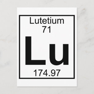 エレメント071 - Lu - Lutetium (フル) ポストカード