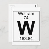 エレメント074 - W - Wolfram （フル） ポストカード (正面/裏面)