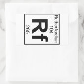 エレメント104 - Rf - Rutherfordium （フル） 長方形シール (バッグ)