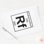 エレメント104 - Rf - Rutherfordium （フル） 長方形シール (封筒)