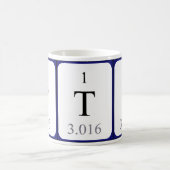 エレメント1b mug – トリチウム白色 コーヒーマグカップ (中央)