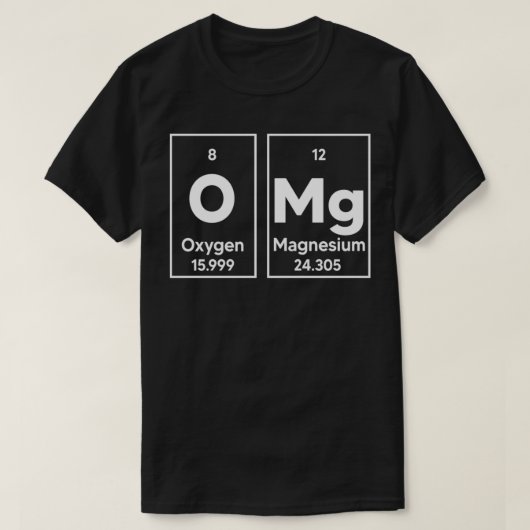エレメントShirtエレメント記号Chemistry科学 Tシャツ (デザイン正面)