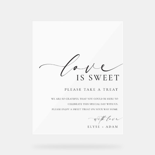 エレモダンスメミニマルアの愛は甘い好意のサイン アクリルサイン (正面)